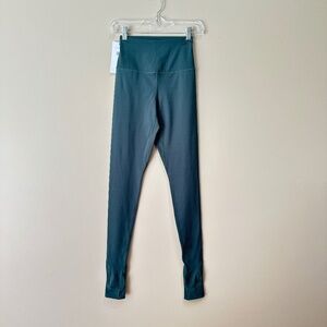 NWT Lacoste Dark Green Leggings with Open Heel Accent Size 32 (XS)